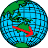 Neuseeland on Globus